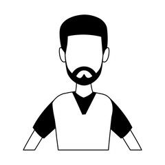 Young man cartoon vector illustration graphic design