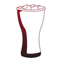 Cola in glass vector illustration graphic design