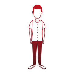 Young man cartoon vector illustration graphic design