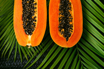 half slice papaya