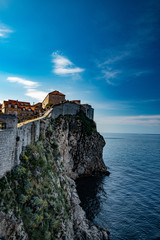 Fototapeta na wymiar Old town fortress, overlooking Adriatic, Dubrovnic Croatia