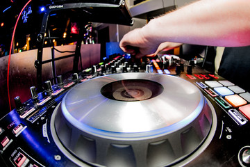 Closeup of turntable