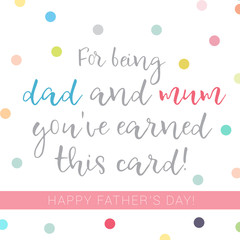 An abstract illustration for single mum to celebrate Father's day with simple graphic elements on a white background 