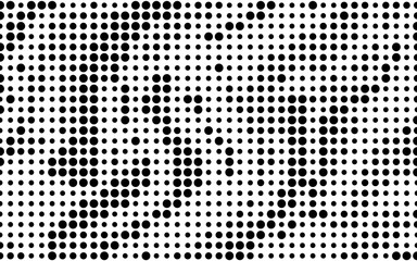 Grunge halftone background. Dotted pattern. Abstract futuristic panel. Minimal design. Vector illustration
