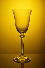  the empty glass is on the table