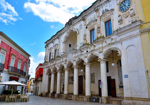 ancient city palace antonio salandra square nard&ograve; italy