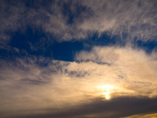 Evening is approaching.Before a thunder-storm.