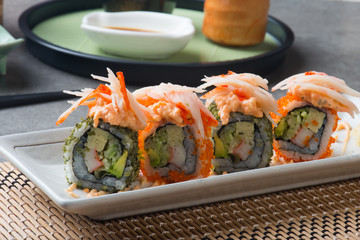 lobster salad roll sushi