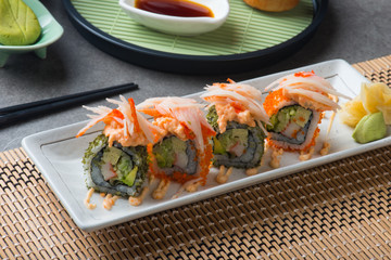 lobster salad roll sushi