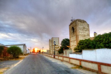 Fototapeta na wymiar Madrigal de las Altas Torres. Pueblo de Avila, Castilla y Leon - España