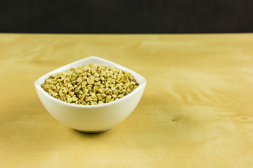 Buckwheat in a bowl.