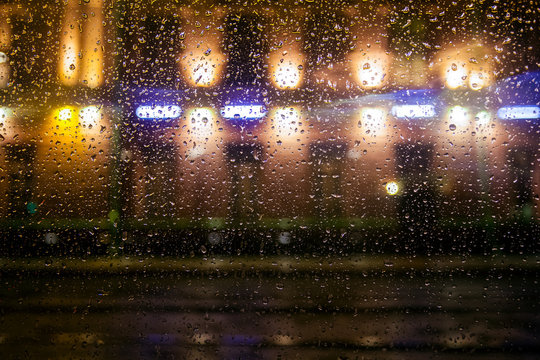 Car glass with a clump of rain © Виталий Сова