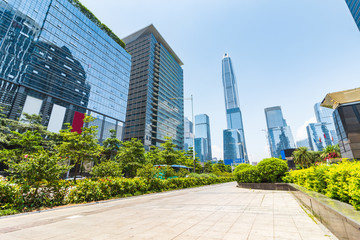 Obraz na płótnie Canvas Downtown streets and skyscrapers in Shenzhen
