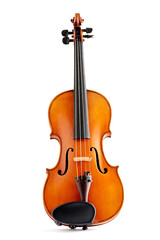 Fototapeta na wymiar Old violin on white background