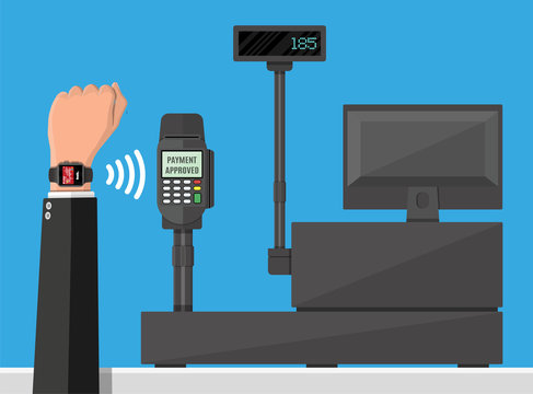Smart watch contactless payments.