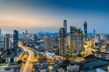 Shenzhen Luohu District financial center skyline