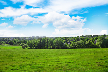 Beautiful landscape with blue sky