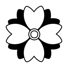 flower natural isolated icon vector illustration design