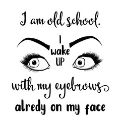 Funny  hand drawn quote about makeup