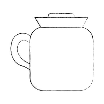 coffee maker kitchenware handle image vector illustration sketch