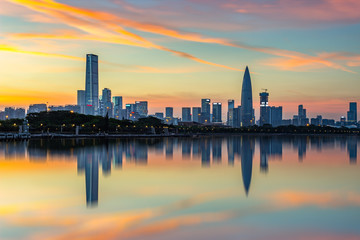 Shenzhen Bay Houhai financial district skyline