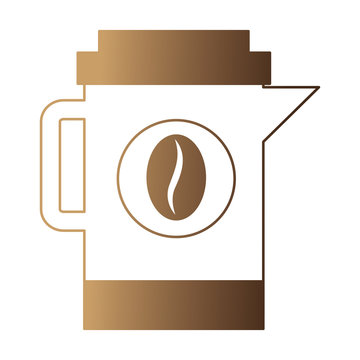coffee maker kitchenware beans image vector illustration neon design