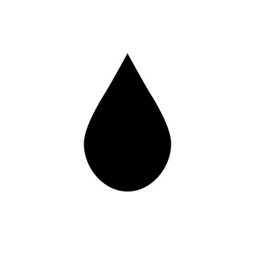 Simple black drop isolated icon