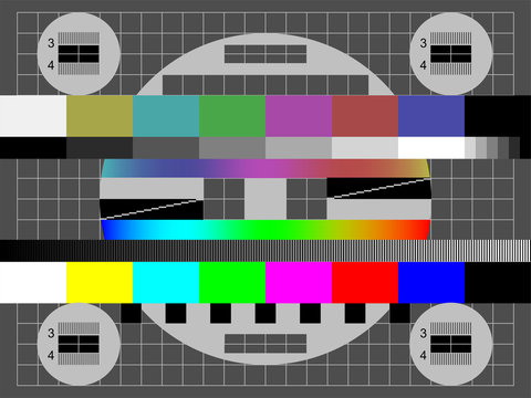 No Signal TV Vector Color Test Screen