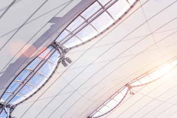 Glass roof, close-up