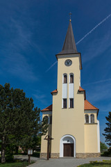 Fototapeta premium Church in Vrbice village, Moravia, Czech Republic
