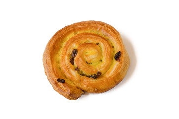 Vanilleschnecke mit Rosinen Draufsicht