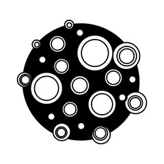 universe moon isometric icon vector illustration design