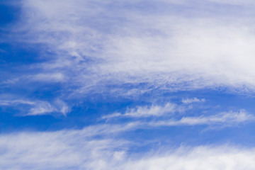 Naklejka na ściany i meble blye sky with white fluffy clouds background