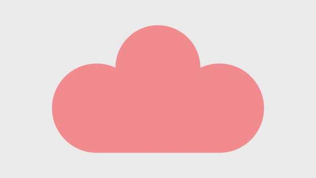 Animated cloud icons on a transparent background