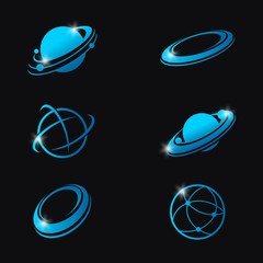 Planet Logo abstract design vector template