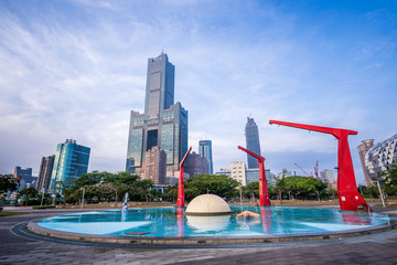 Kaohsiung City, Taiwan - June 8, 2018: 85 sky tower was photographed at Shin Kong Ferry