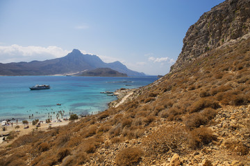 Fototapeta na wymiar Balos Lagoon and Gramvousa island,Krete,Greece