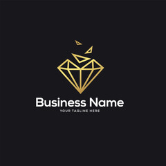 Naklejka premium Diamond Logo Template Icon Design Elements