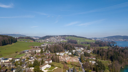 aerial view of beautiful mountain