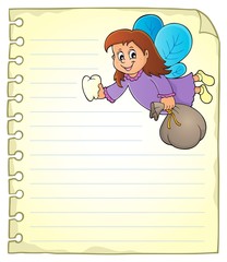 Notepad page with tooth fairy