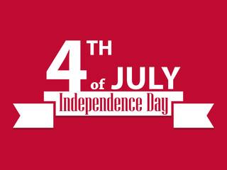 Independence day 4th of July. Patriotic greeting card, US holiday. Vector illustration