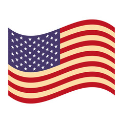 Fototapeta premium waving united states of america flag vector illustration