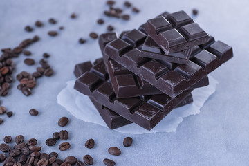 Organic chocolate with the aroma of coffee. Handmade.