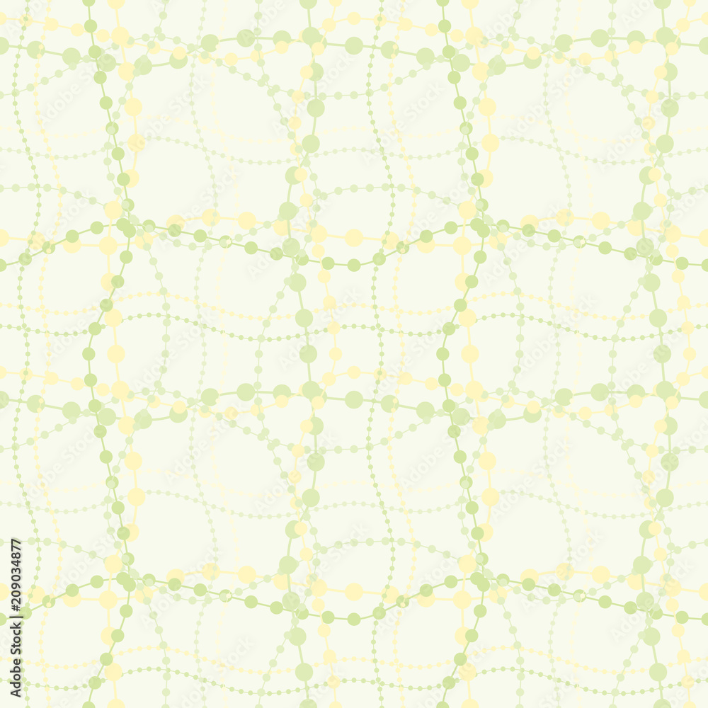 Poster seamless repeating background simulating beads on threads