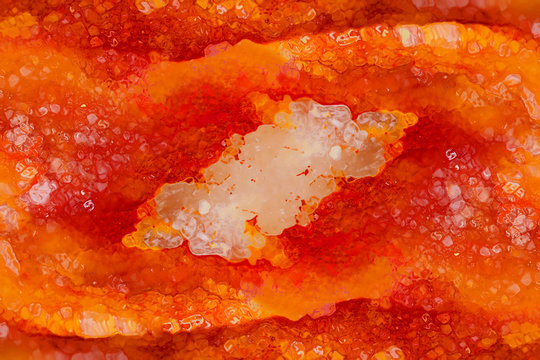 Beautifuly structured shaped semiprecious stone. Graphic effect.