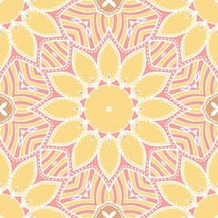 colored floral geometric vector pattern. Vector illustration. ideal for creative and decorative projects.