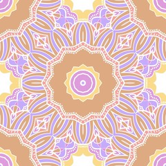 colored floral geometric vector pattern. Vector illustration. ideal for creative and decorative projects.