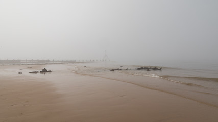 Remains of the 1917 wreck of SS Fernebo, Cromer, Norfolk