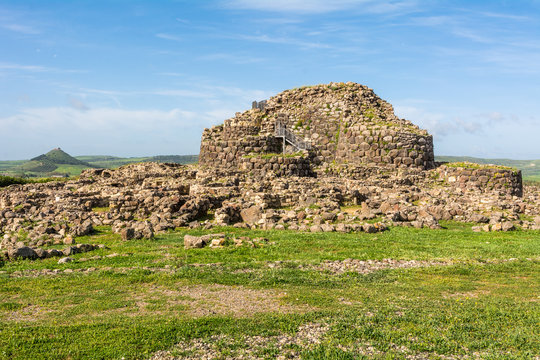 Nuraghe 'Su Nuraxi' in Barumini, Sardinia, Italy; a wonderful place that now since 1997 has been enrolled in Unesco World Heritage Lists because of its uniqueness.