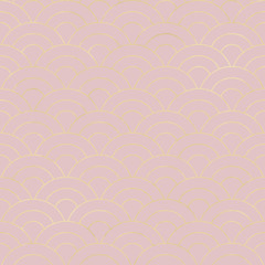 Mermaid fish scale wave japanese seamless pattern © Olga